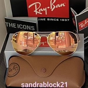 💕RayBan Aviator Copper Gold Flash RB3025 Original